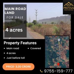 Agriculture Land for Sale Jabalpur – 4 Acres on Main Road, Damoh-Jabalpur Bypass